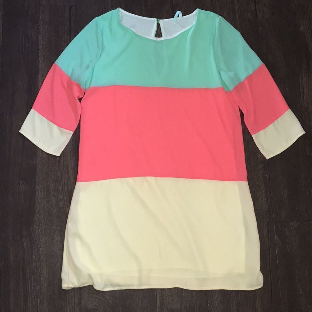 Lulu’s M color block vintage inspired minidress